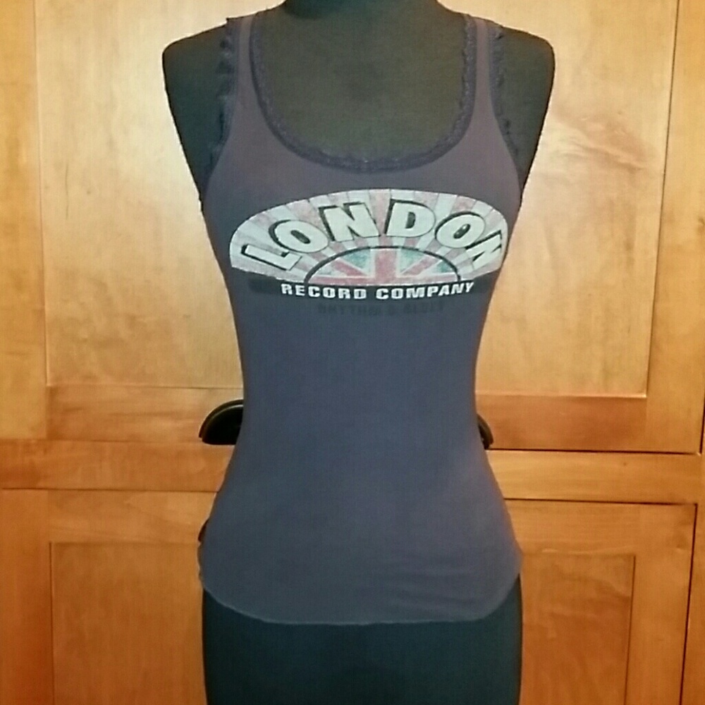 Lucky Brand Blue Tank London Record Small